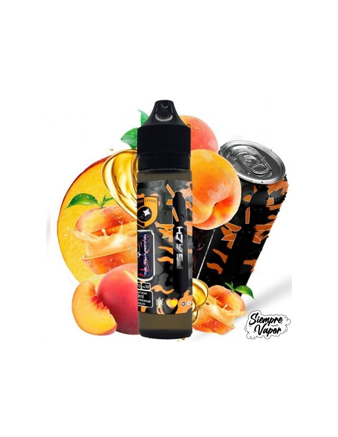 Peach, sabor bebida energética y jugoso melocotón