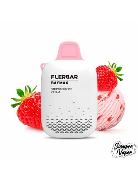 Flerbar Strawberry Ice Cream Baymax Cero Nicotina 3500
