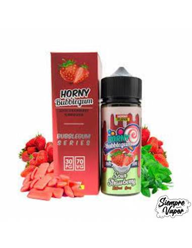 Sour Strawberry Bubblegum 100ml - Horny Flava