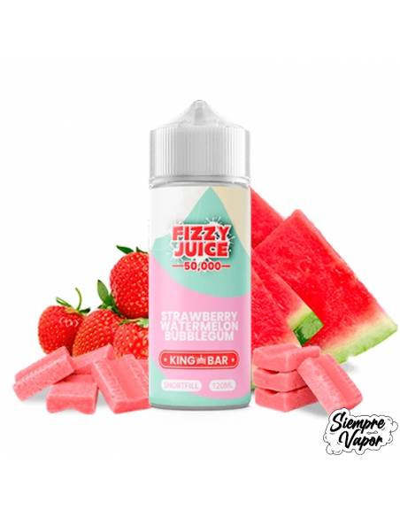 King Bar Strawberry Watermelon Bubblegum 100ml - Fizzy Juice
