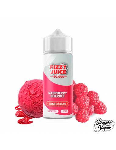 King Bar Raspberry Sherbet 100ml - Fizzy Juice