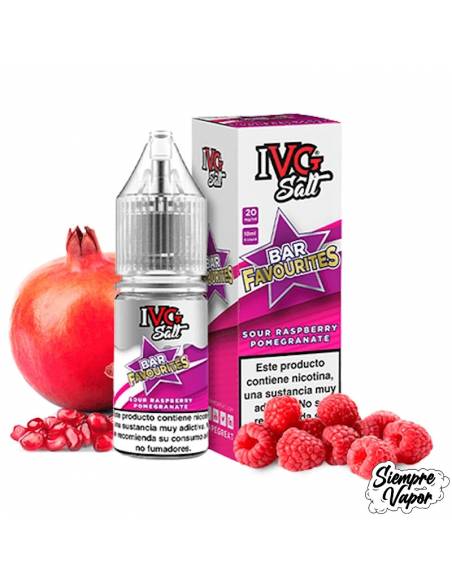 Sales Favourite Bar Salts Sour Raspberry Pomegranate 10ml - Ivg