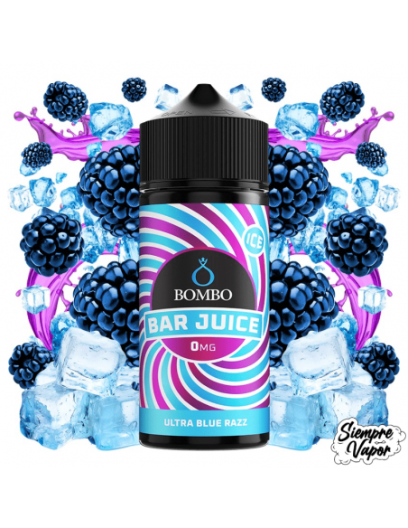 Ultra Blue Razz Ice 100ml Bar Juice by Bombo