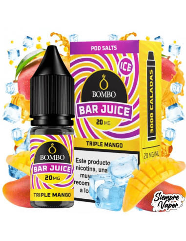 Triple Mango Ice Sales 10ml Bar Juice by Bombo