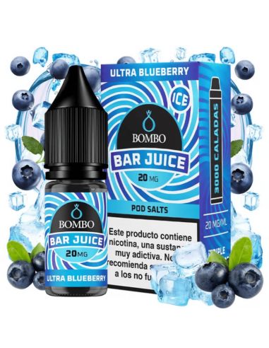 Sales Ultra Blueberry Ice 10ml Bar Juice by Bombo