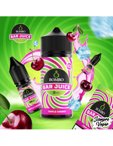 Triple Cherry Ice 24ml Longfill Bombo Bar Juice