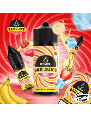 Banana Strawberry Ice 24ml Longfill Bombo Bar Juice
