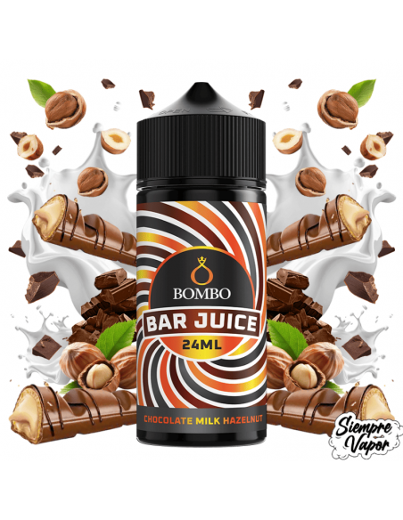 Aroma Bombo Bar Juice Chocolate Milk Hazelnut 24ml Longfill | Siempre Vapor