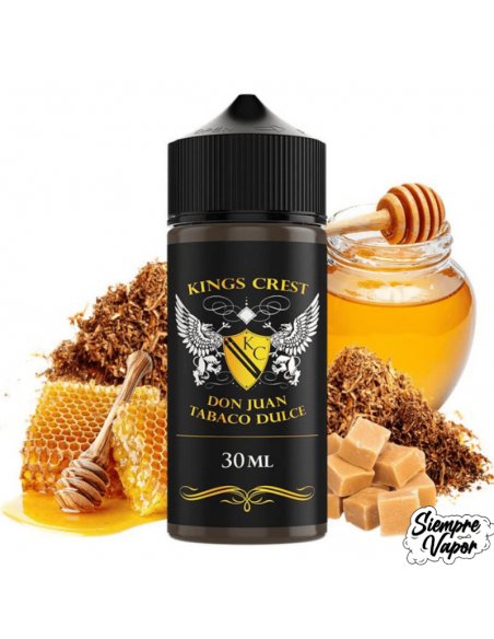 Aroma Don Juan Tabaco Dulce – Kings Crest 30ml Longfill | Siempre Vapor