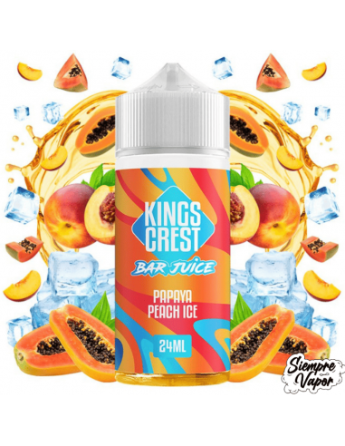 Papaya Peach Ice 24ml Longfill King Crest Bar Juice