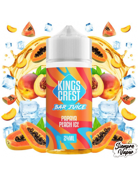 Papaya Peach Ice 24ml Longfill King Crest Bar Juice