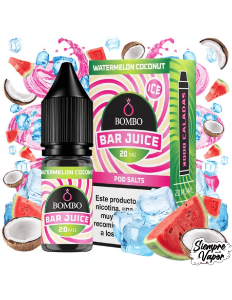 Watermelon Coconut Ice Sales 10ml Bar Juice by Bombo