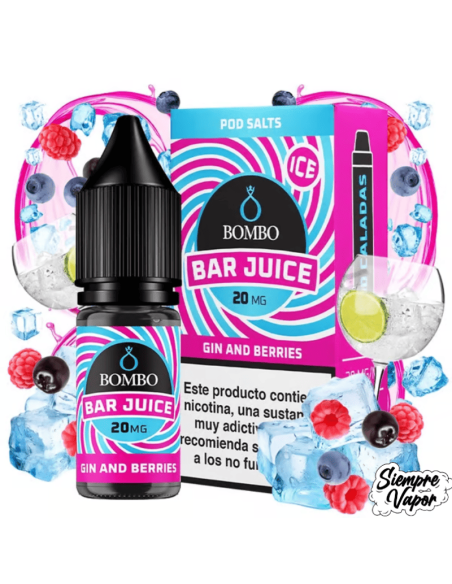 Gin & Berries Ice Sales 10ml Bar Juice by Bombo