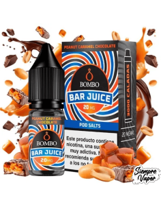 Peanut Chocolate Caramel Sales 10ml Bar Juice by Bombo