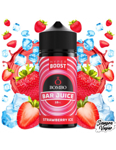 Strawberry Ice 10ml Longfill Hyper Boost Bombo Bar Juice
