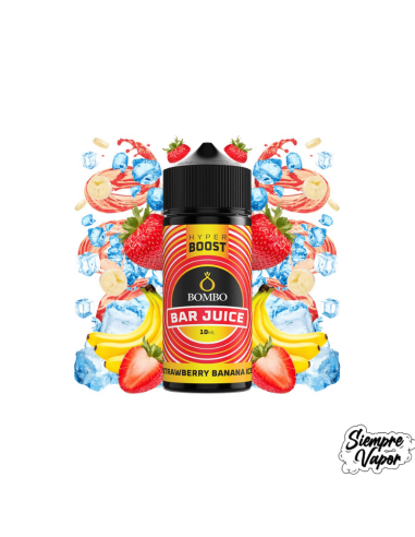 Strawberry Banana Ice 10ml Longfill Hyper Boost Bombo Bar Juice