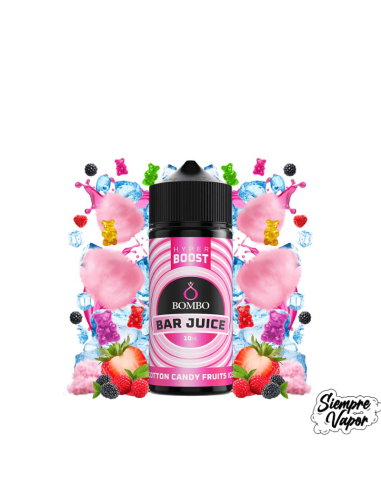 Cotton Candy Fruits Ice 10ml Longfill Hyper Boost Bombo Bar Juice