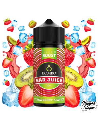 Strawberry Kiwi 10ml Longfill Hyper Boost Bombo Bar Juice