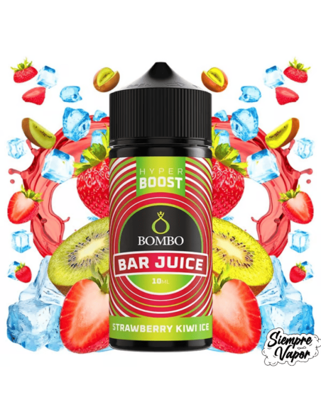 Strawberry Kiwi 10ml Longfill Hyper Boost Bombo Bar Juice